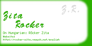 zita rocker business card